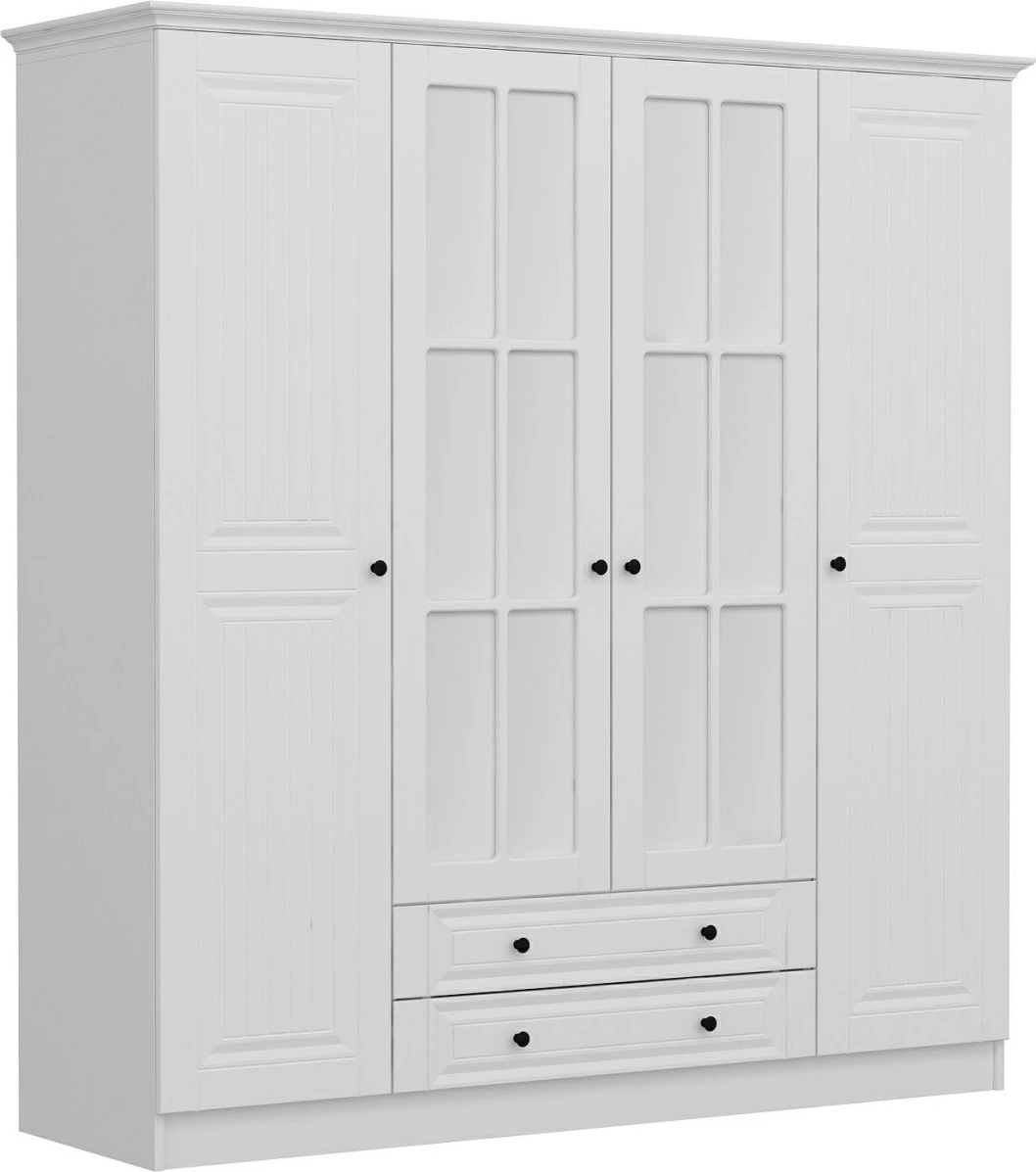 Dollap për rroba, ngjyrë e bardhë, Skye Decor, Kale - 4017, 180x190x52 cm