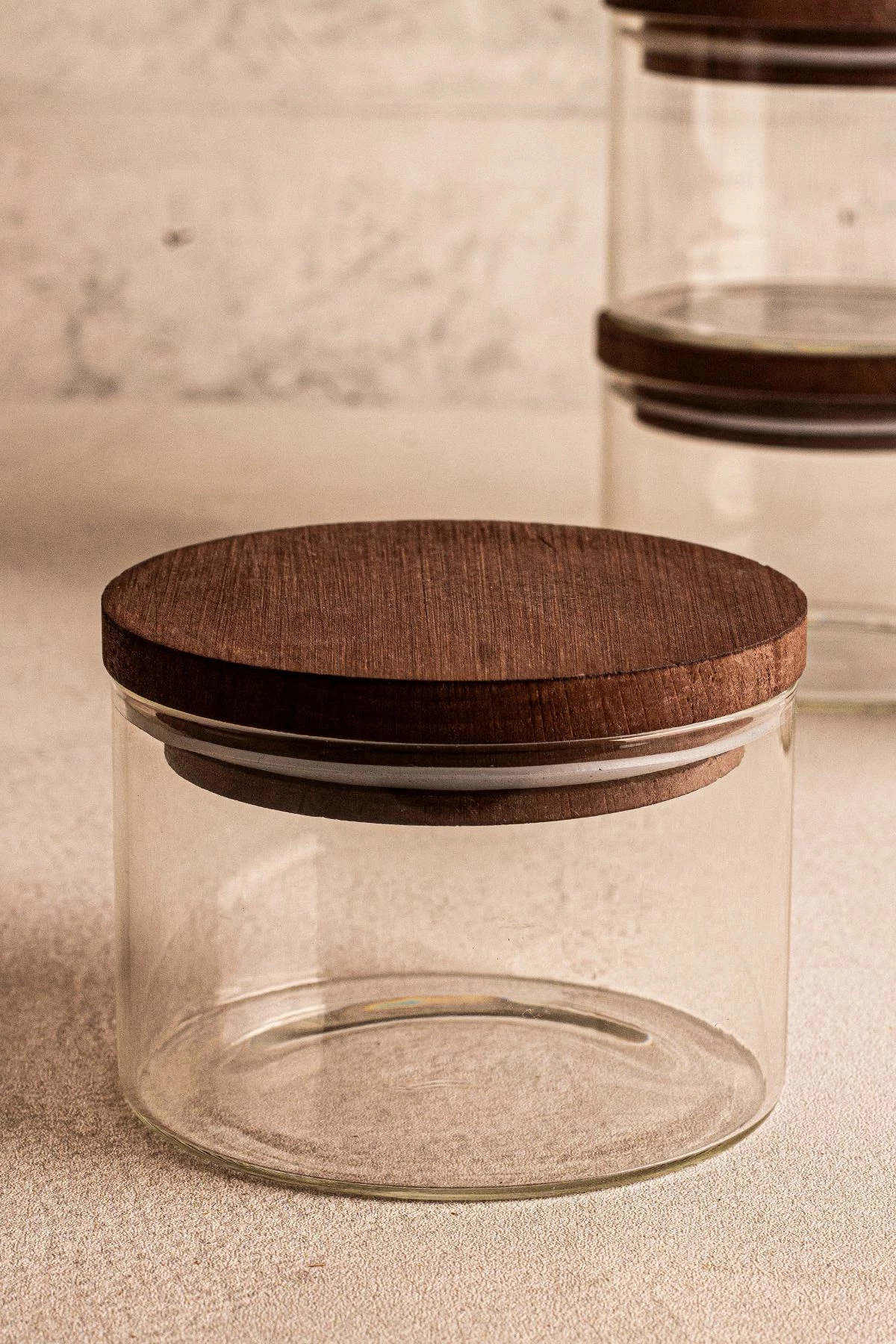 Set pjatash qelqi me kapak druri, 12 copë, Hermia Concept Doria 6