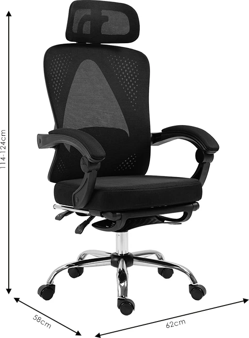 Karrige zyre menaxheri me mbështetëse këmbësh Titan cilësi premium pëlhurë rrjetë e zezë