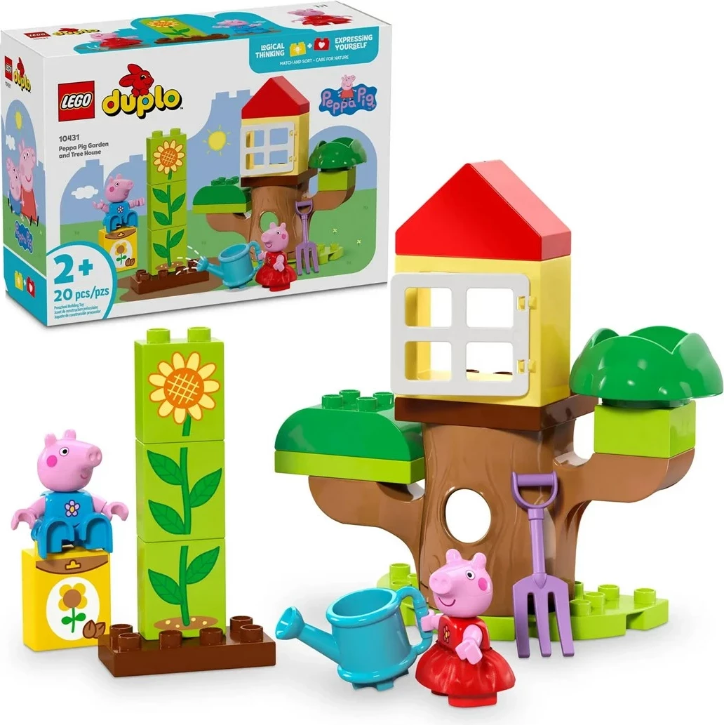 Blloqe LEGO DUPLO 10431 Peppa Pig Kopshti dhe Shtëpia në Pemë