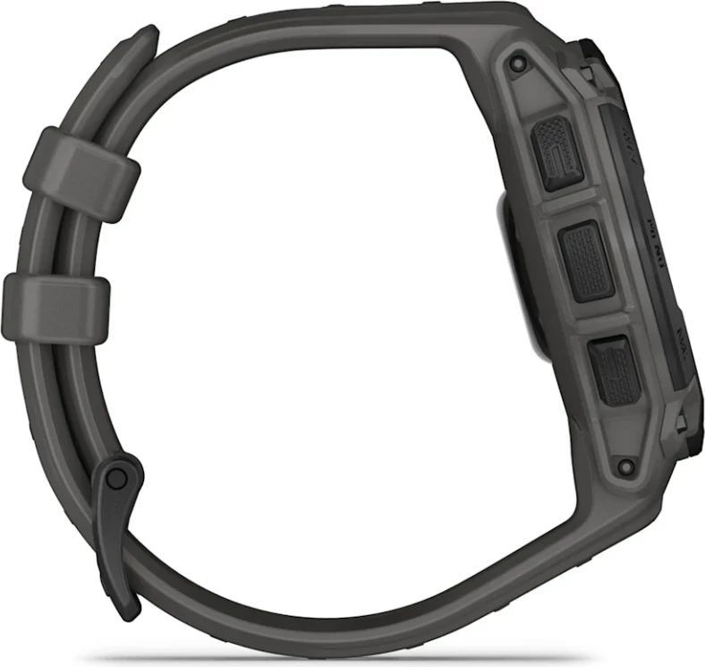 Smartwatch Garmin Instinct® E, Black with Charcoal Silicone Strap, 45 mm
