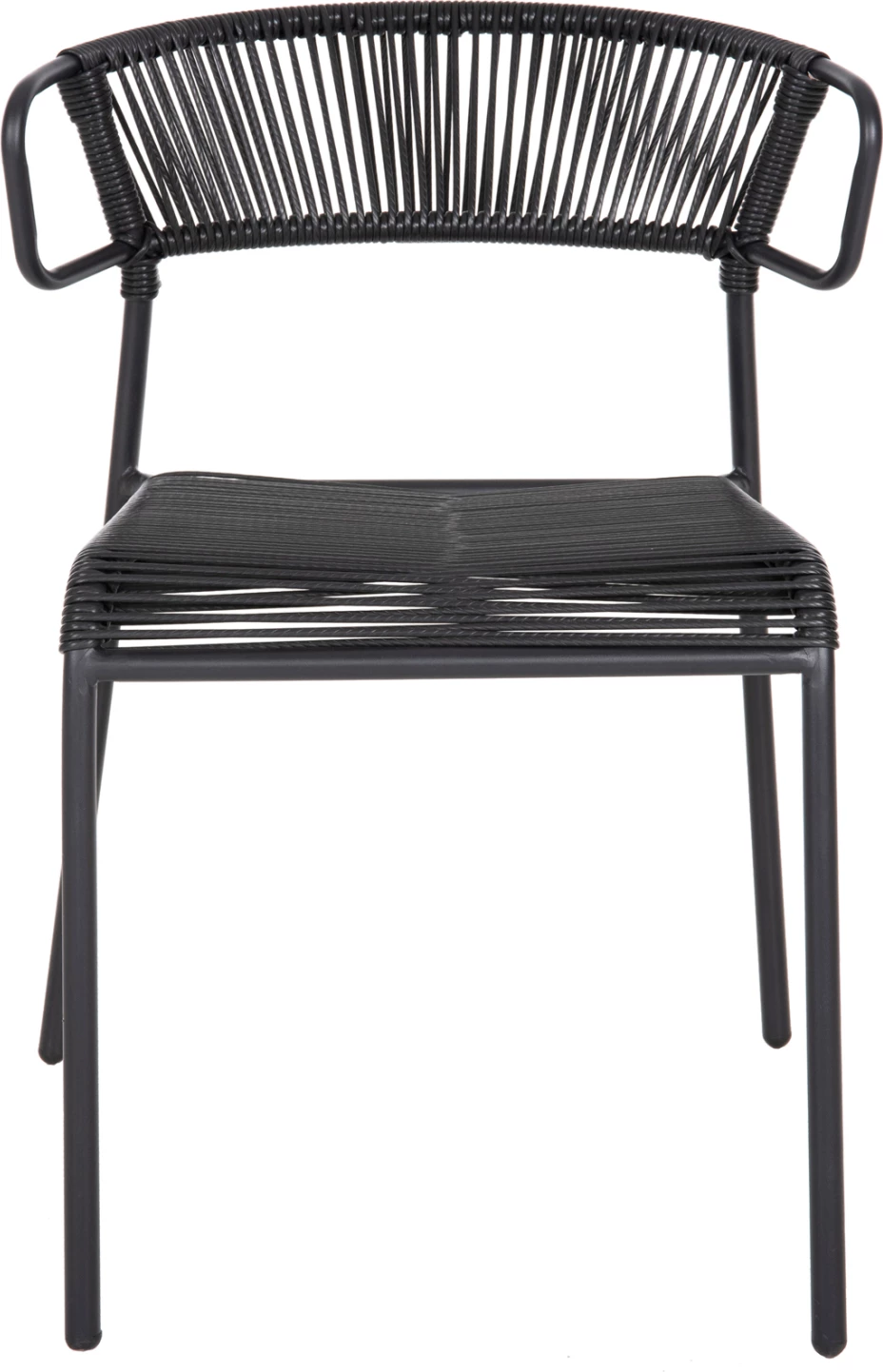 Karrige SUKI FH6053.02 metal dhe ratan sintetik, ngjyrë e zezë, 54x62x80H cm