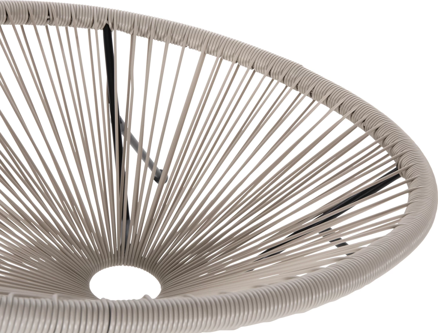 Karrige e jashtme lloj foleje ACAPULCO FH5872.03 metal i zi-ratan sintetik në ecru 71x72x80Hcm