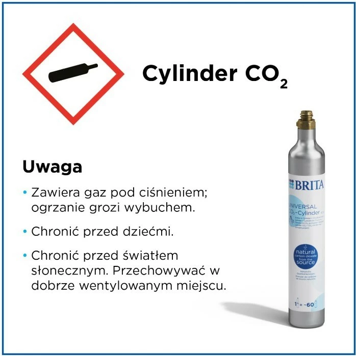 Saturator uji Brita sodaTRIO, çelik/bardhë, me cilindër CO2 dhe dy shishe