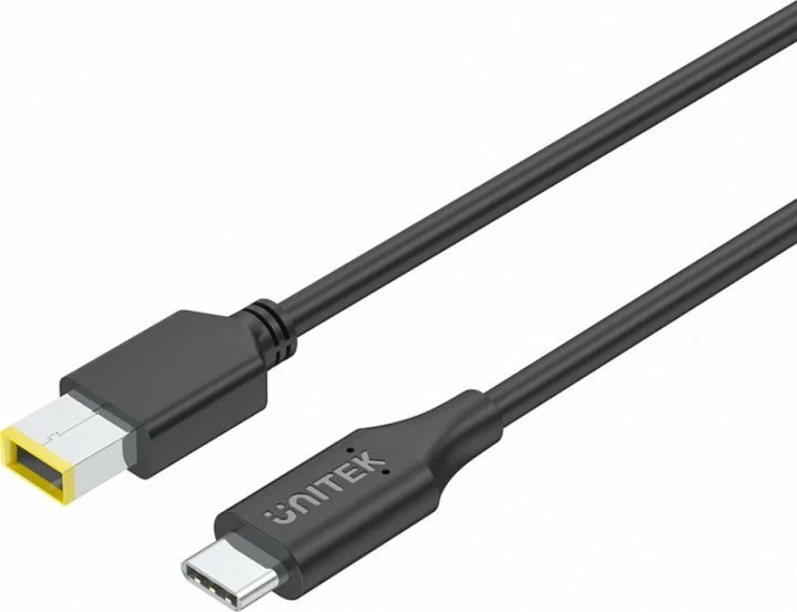 Kablë karikimi USB-C në Lenovo DC-in Unitek C14115BK-1.8M, 1.8 m, 65W, e zezë
