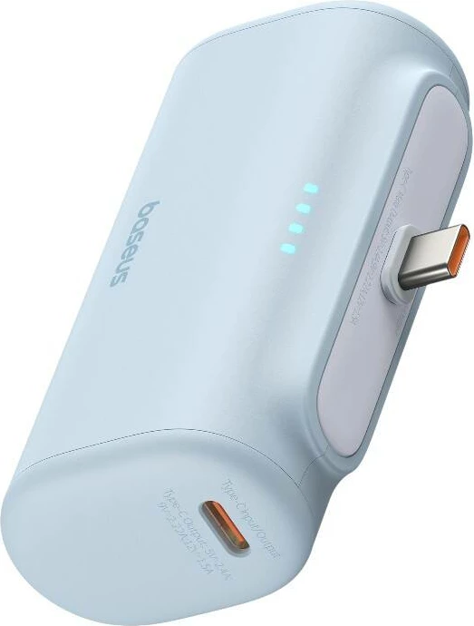 Powerbank Baseus Compact P10068306313-00, 5000mAh, 20W, Blu
