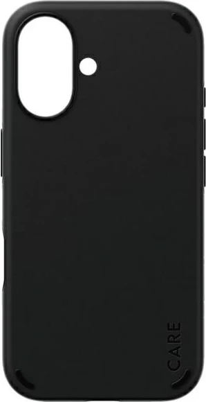 Mbështjellës PanzerGlass CARE Double Defense për iPhone 16, i zi
