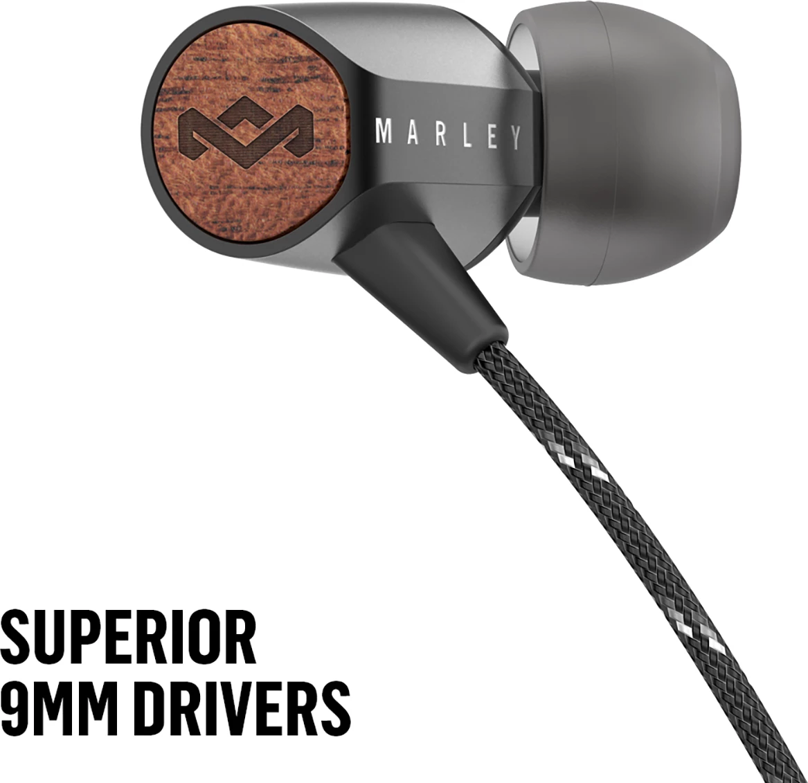 Kufje in-ear House of Marley Uplift 2.0, 3.5mm, me mikrofon, të zeza