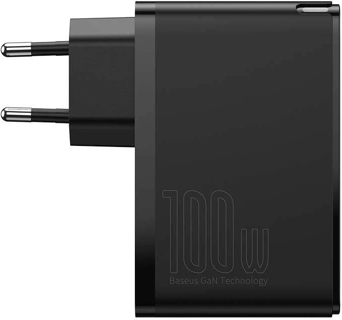 Karikues udhëtimi Baseus GaN2 Pro, 100W, 2x USB-C + 2x USB-A, i zi