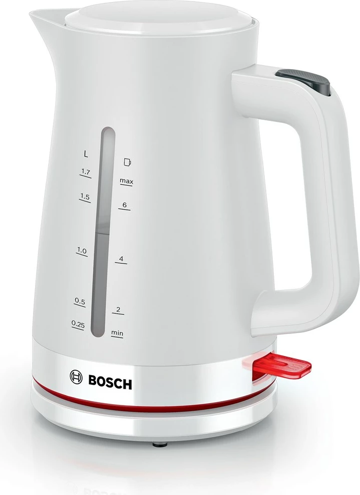 Ibrik elektrik Bosch TWK3M121, 1.7L, 2400W, Bardhë