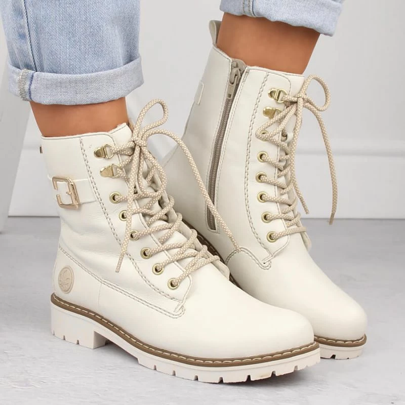 Këpucë femra Rieker, të bardha