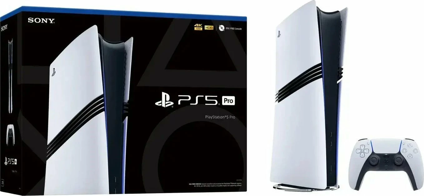 Konsolë lojërash Sony PlayStation 5 Pro Digital 2TB SSD, e bardhë, set me 1 kontrollor