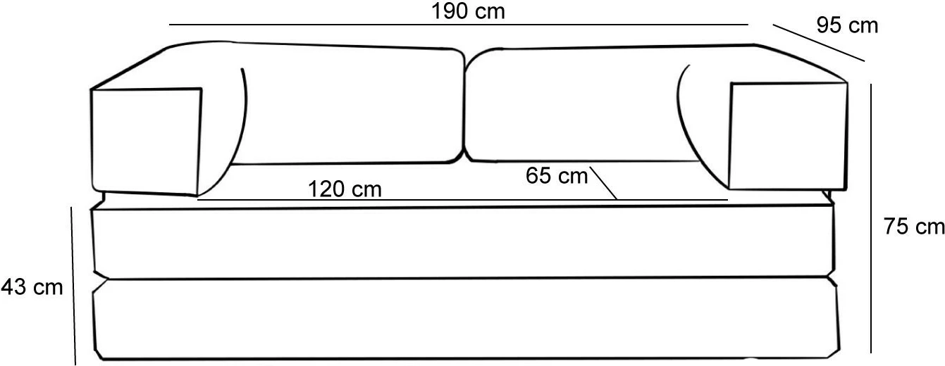 Divan treshe Atelier del Sofa, Comfort, antracit v2