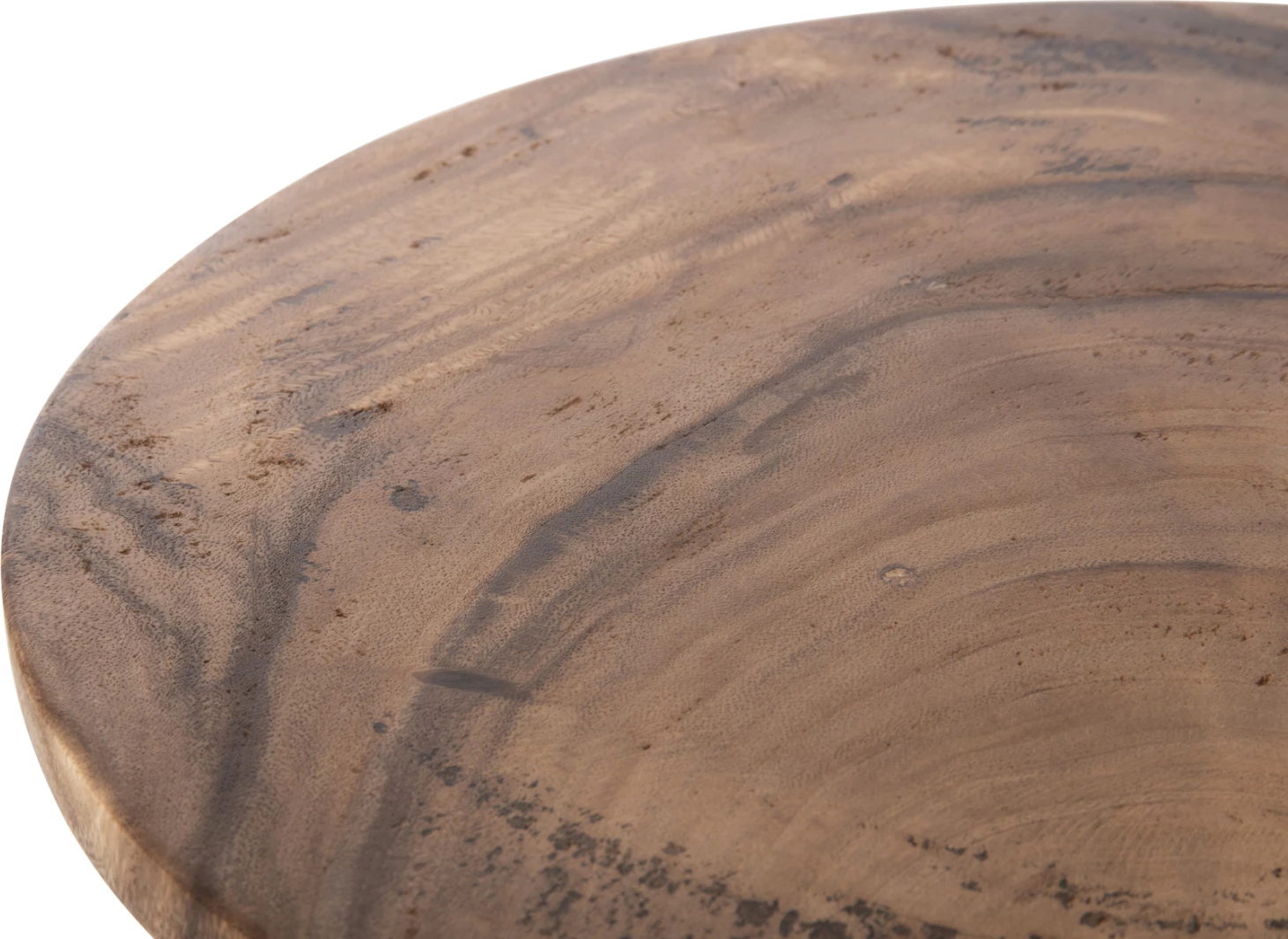 Tavolinë anësore e rrumbullakët PUMBE-s FH9892 dru suar i fortë, ngjyrë natyrale, Φ39,5x40H cm