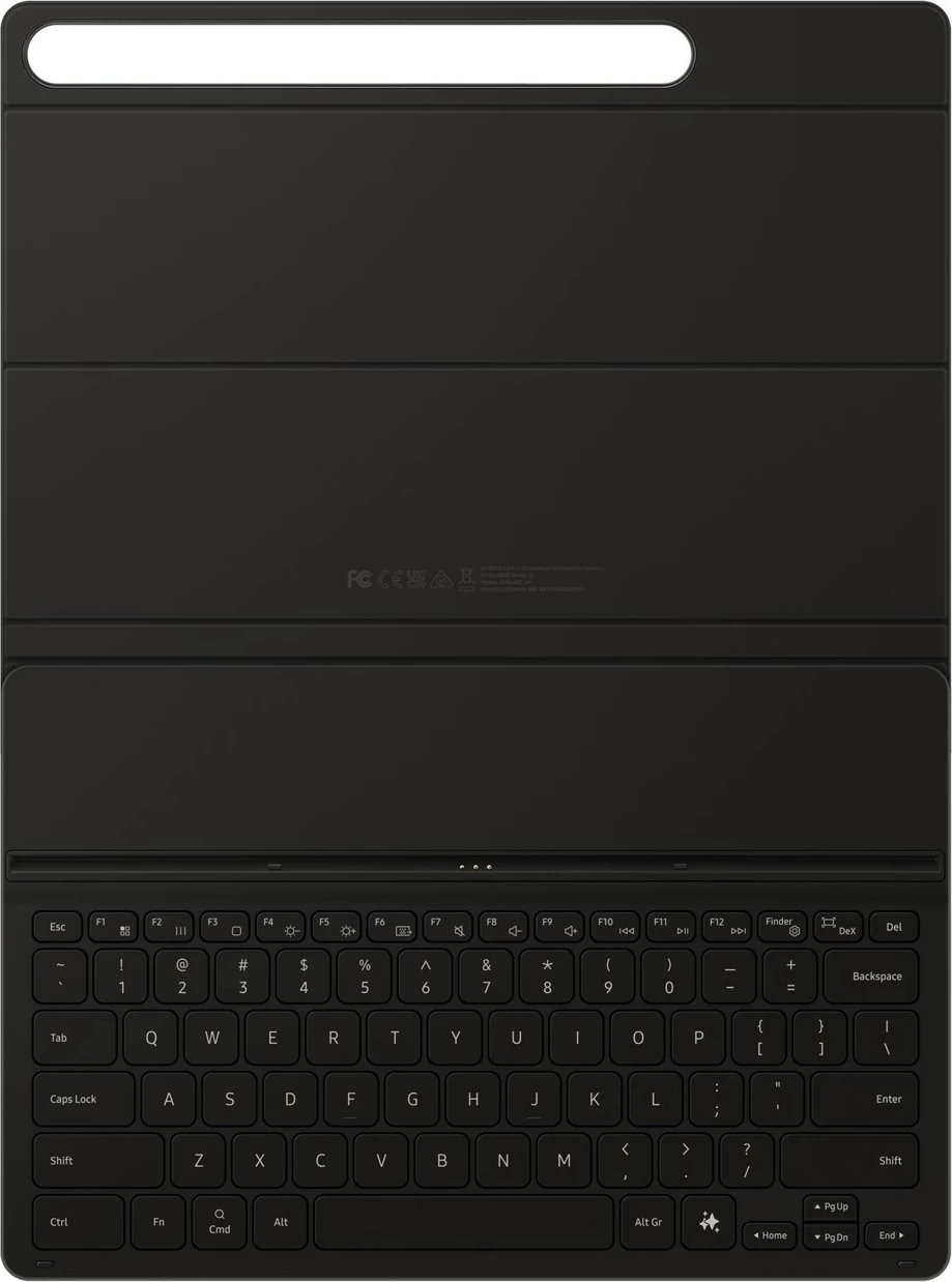 Mbështjellës tastierë Samsung EF-DX820, QWERTZ, Gjermanisht, Touchpad, Galaxy Tab S10+, Galaxy Tab S9+, Galaxy Tab S9 FE+, E zezë