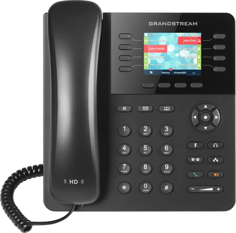Telefon IP Grandstream GXP2135, 8 linja, 2000 kontakte, i zi