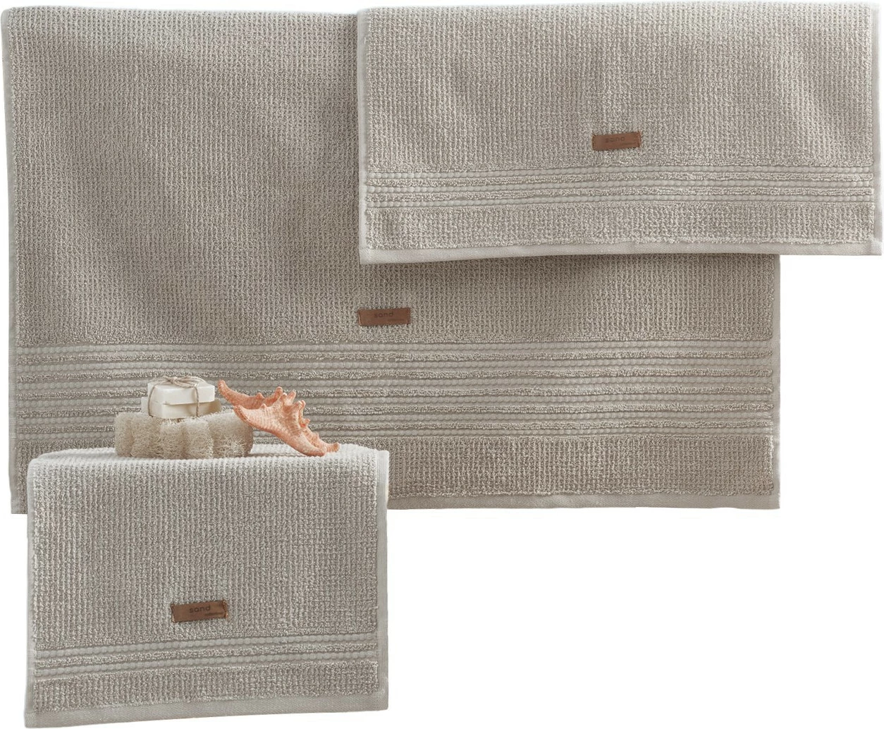 Set peshqirësh (3 copë), Mijölnir Wellness, bezhë