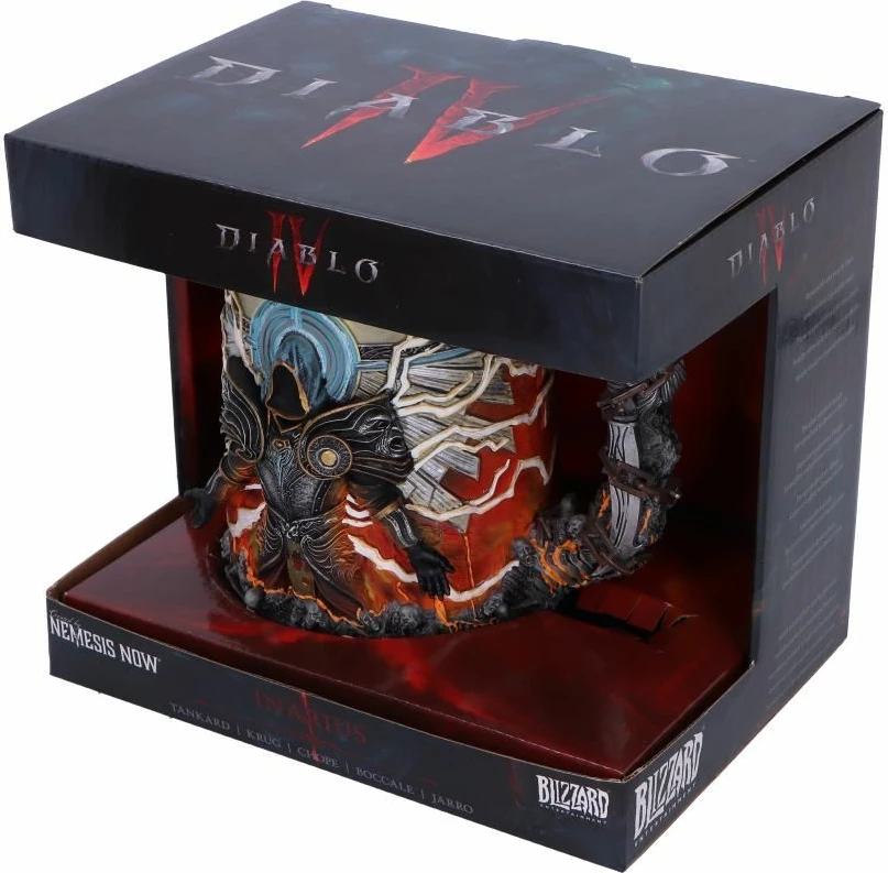 Filxhan koleksionist NEMESIS NOW Diablo IV Inarius, rezinë me liner çeliku inox i heqshëm, 15.5 cm, shumëngjyrësh
