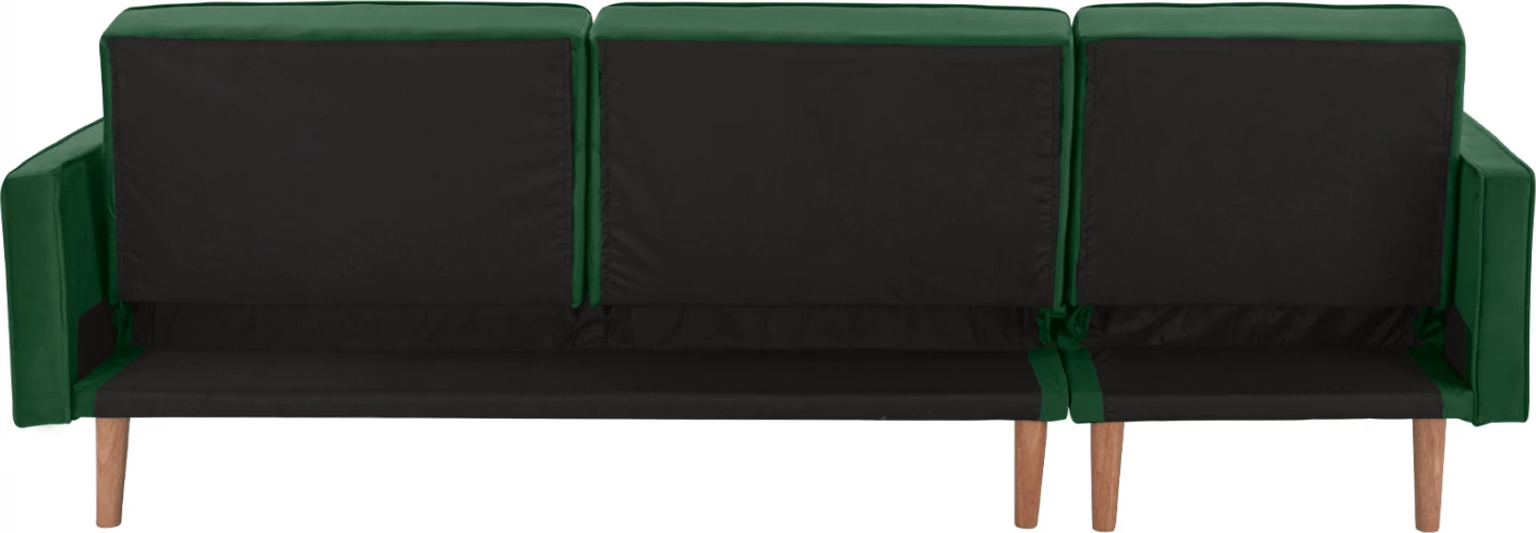 Divan qoshe i kthyeshëm me shtrat TALIA FH3153.03 kadife jeshile 267x153x85 cm