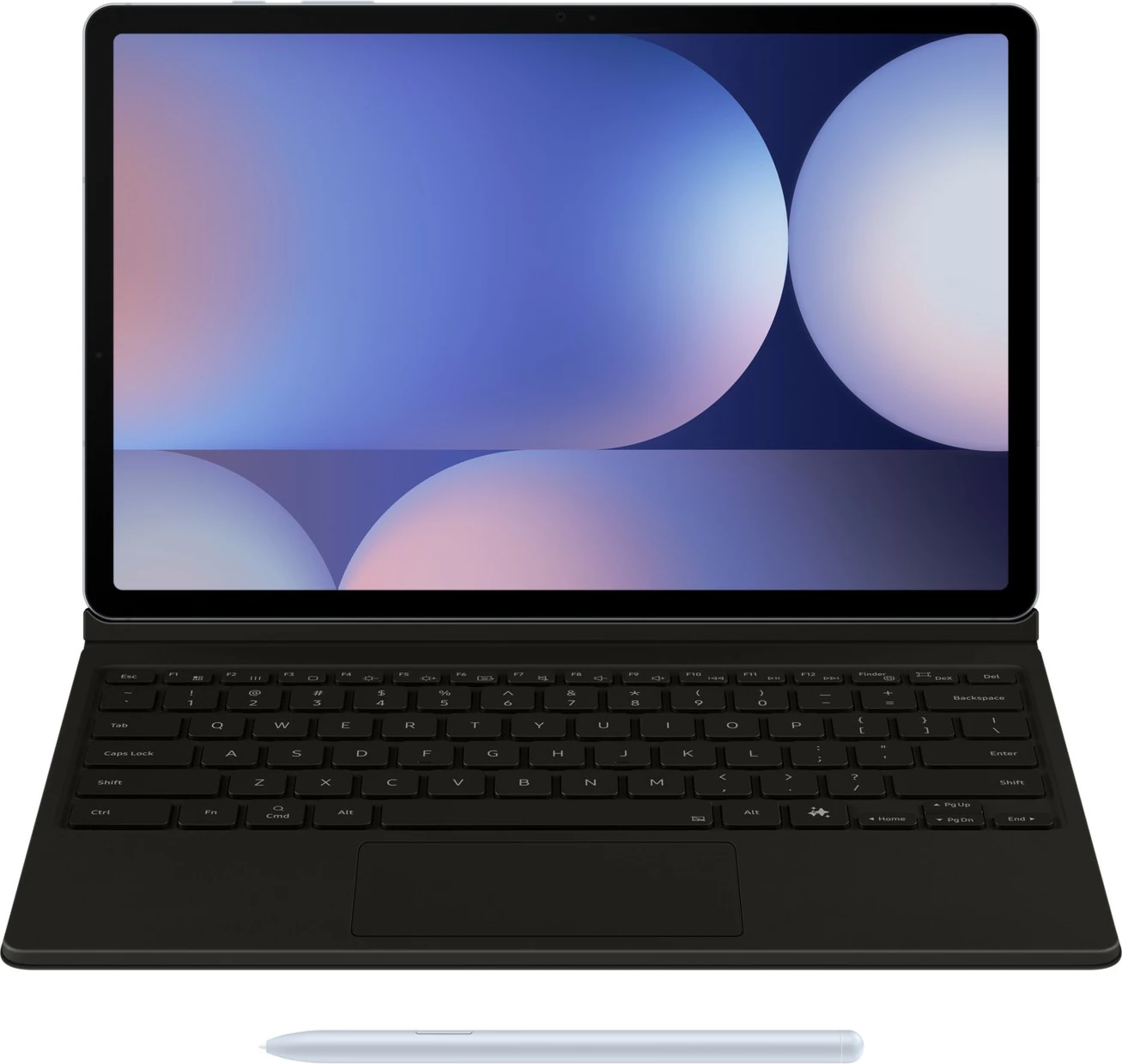 Tastierë Samsung EF-DX825, QWERTZ, Gjermanisht, Touchpad, Galaxy Tab S10+ / S9+ / S9 FE+, E zezë
