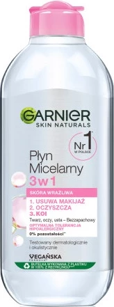 Ujë micelar për femra Garnier Skin Naturals 3-in-1, 400ml
