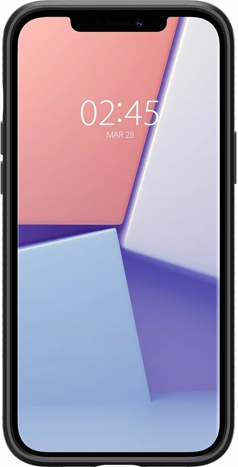 Mbështjellës Spigen Liquid Air për iPhone 12 / iPhone 12 Pro, Mat Zi