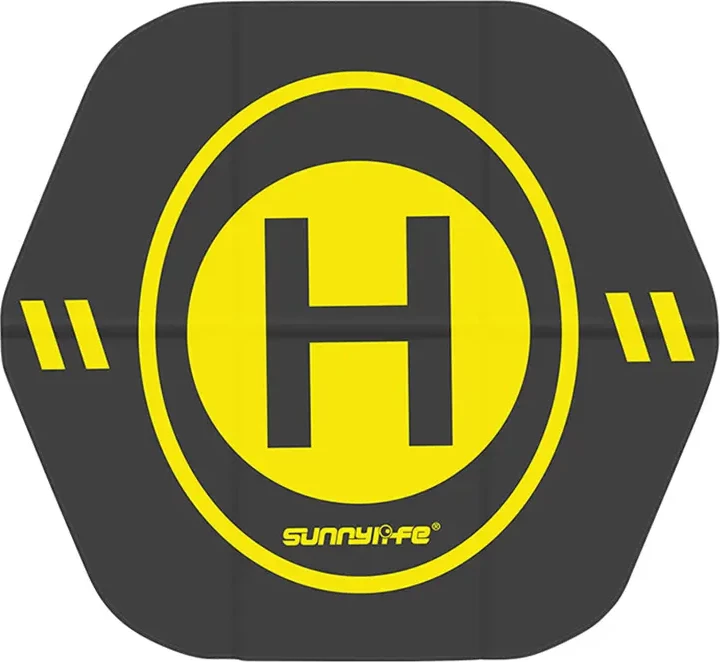 Mat uljeje droni Sunnylife TY-TJP08 55 cm gjashtëkëndësh dy-anësh PU me çantë, verdhë/portokalli