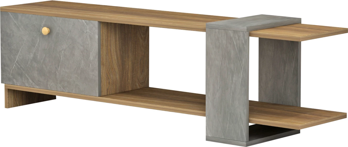 Komodë për TV Henriette FH8900.13, teksturë natyrale-guri, 120x25x37 cm