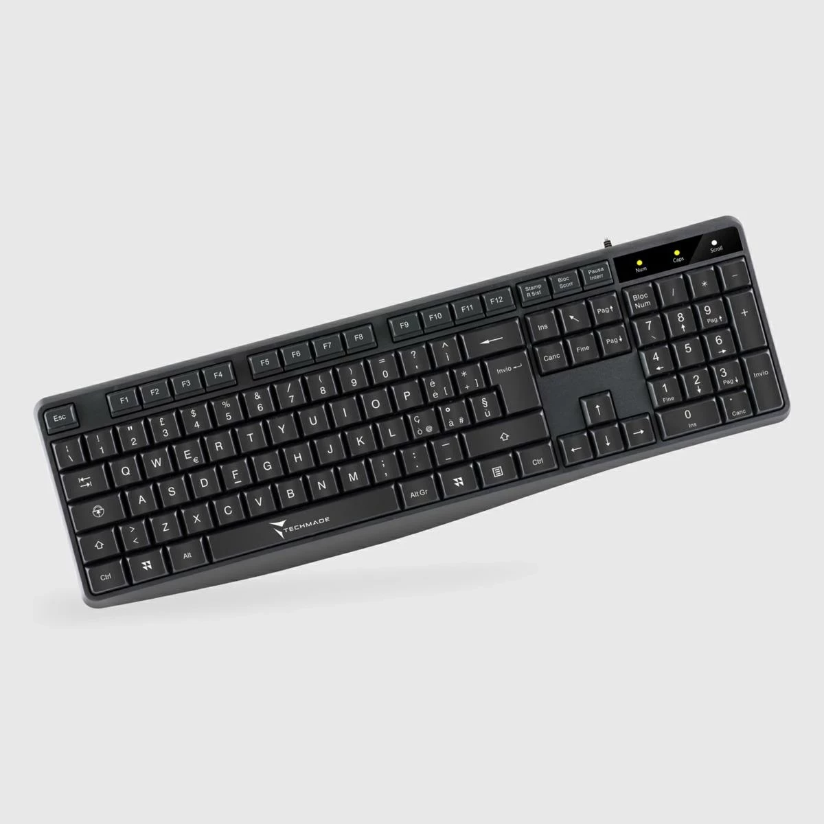 Tastierë Techmade TM-K002 me kabllo USB, e zezë
