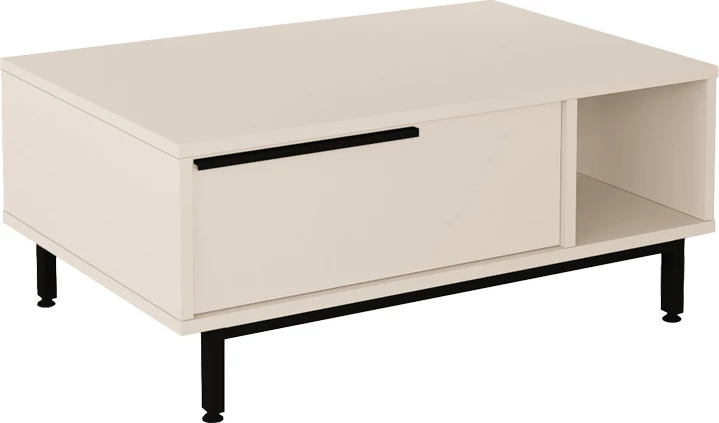 Tavolinë kafeje Frixton, ngjyrë kapuçino, 90x60x37.5cm