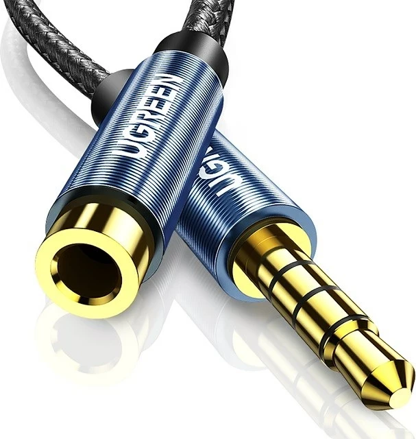 Kabllo zgjatues AUX UGREEN 40675, mini jack 3.5 mm, 2 m, Blu