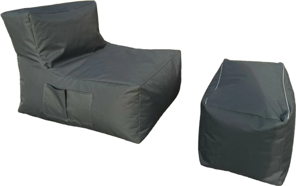 Set bean bag (2 copë), Atelier del Sofa, XXL Sedir, ngjyrë gri