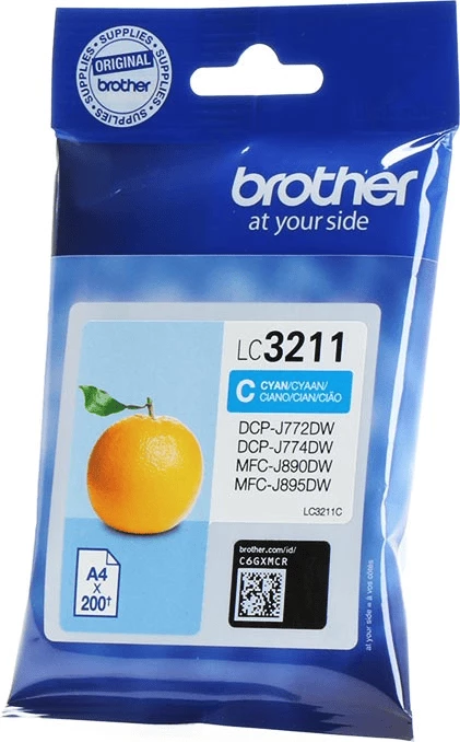 Kartush boje, Brother LC-3211C, rendiment 200 faqe, standard, cyan