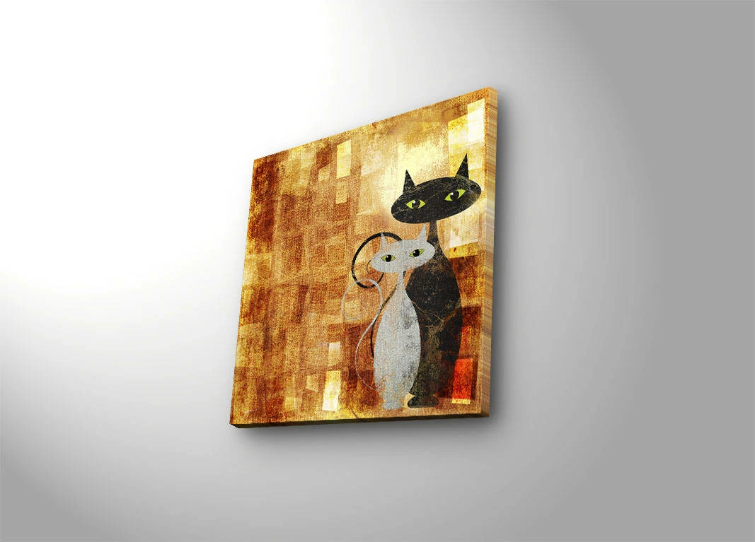 Pikturë dekorative me drita LED, Wallity, 4040İACT-17, shumëngjyrëshe, 40x40cm