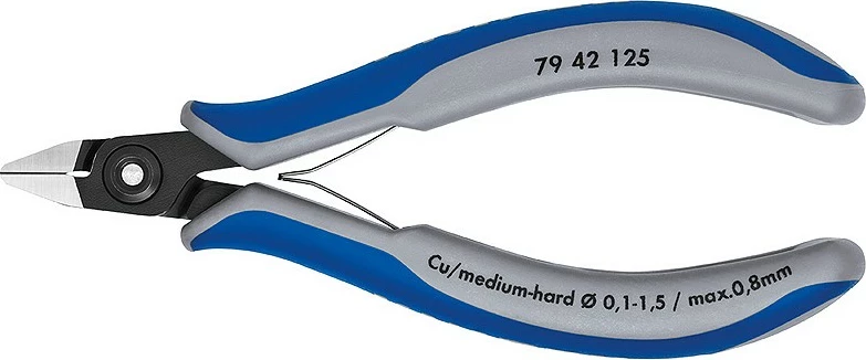 Këmbëza diagonale Knipex 79 42 125, krom-vanadium, 125mm, blu/gri
