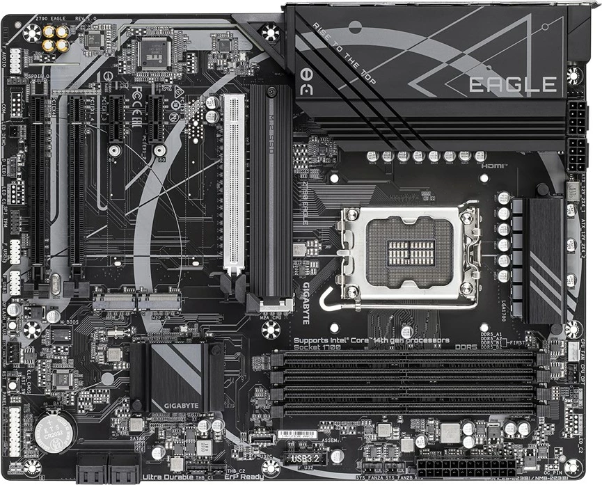 Pllakë amë Gigabyte Z790 EAGLE, Socket 1700, ATX, DDR5, 2.5GbE LAN, e zezë