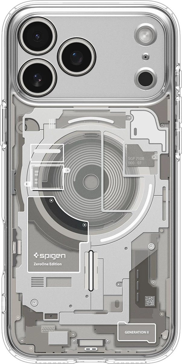Mbështjellës Spigen Ultra Hybrid MagSafe për iPhone 17 Pro, Transparent