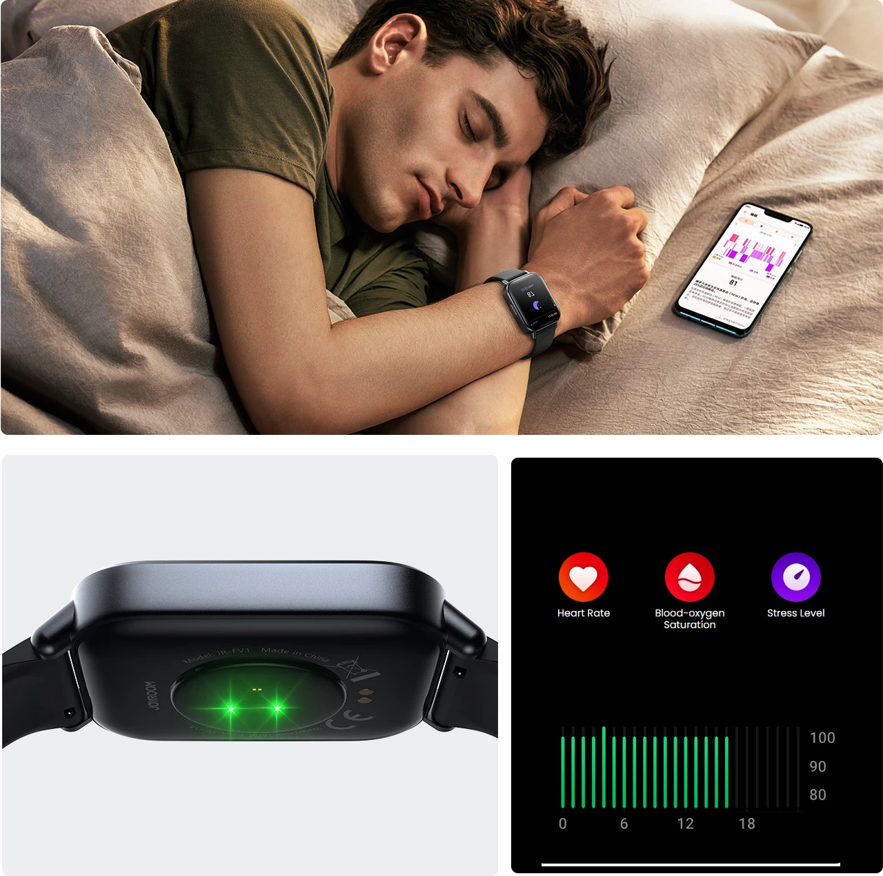 Smartwatch Joyroom Fit-Life JR-FT3S, 1.96", Bluetooth, 340 mAh, Gri