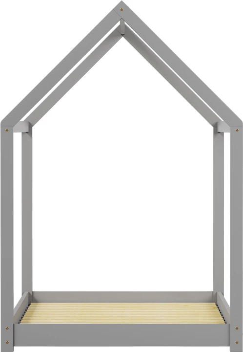 Krevat fëmijësh Nino Montessori, dru pishe, ngjyrë gri, 90x190cm