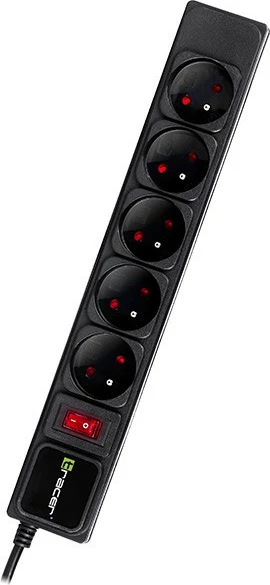 Prizë zgjatuese Tracer PowerGear, 3 m, 5 dalje, e zezë