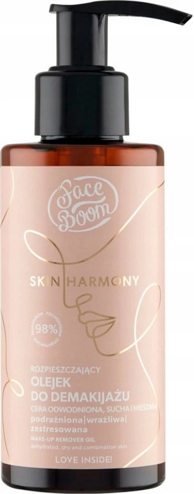 Vaj për heqje make-up-i Face Boom Skin Harmony Nourishing Makeup Remover Oil Wonderful Choice për femra, 130ml
