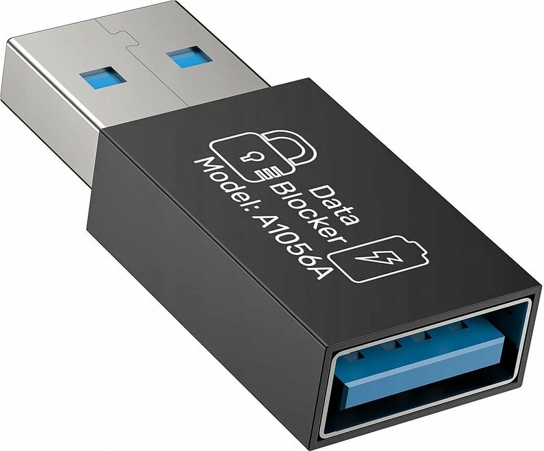 Adapter USB-A bllokues të dhënash Unitek A1056ABK01, i zi