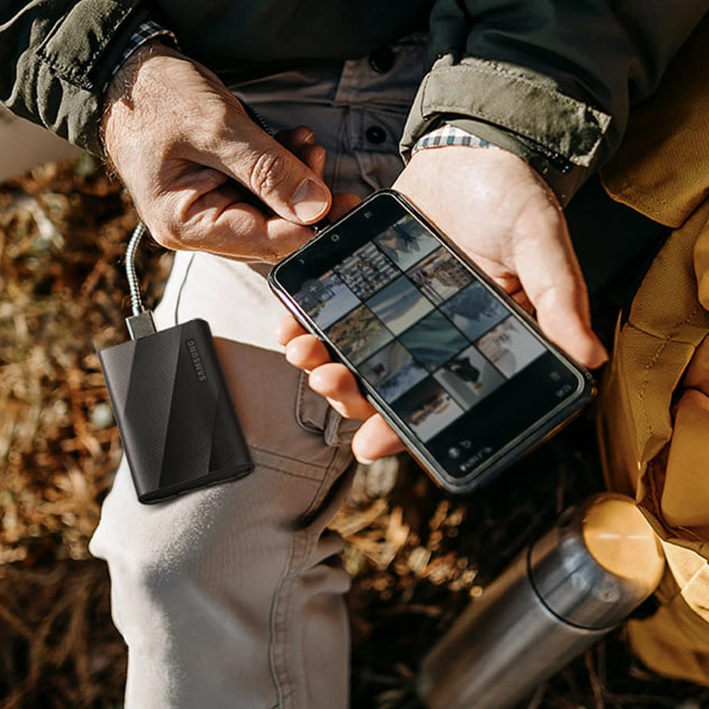 SSD Samsung MU-PG1T0B, 1 TB, USB Type-C, 2000 MB/s, e zezë