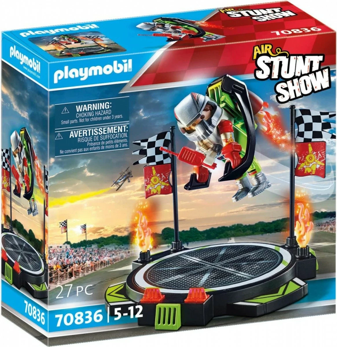 Set lodrash Playmobil Stunt Show Aerial Stunt Show Jetpack 70836, 27 pjesë