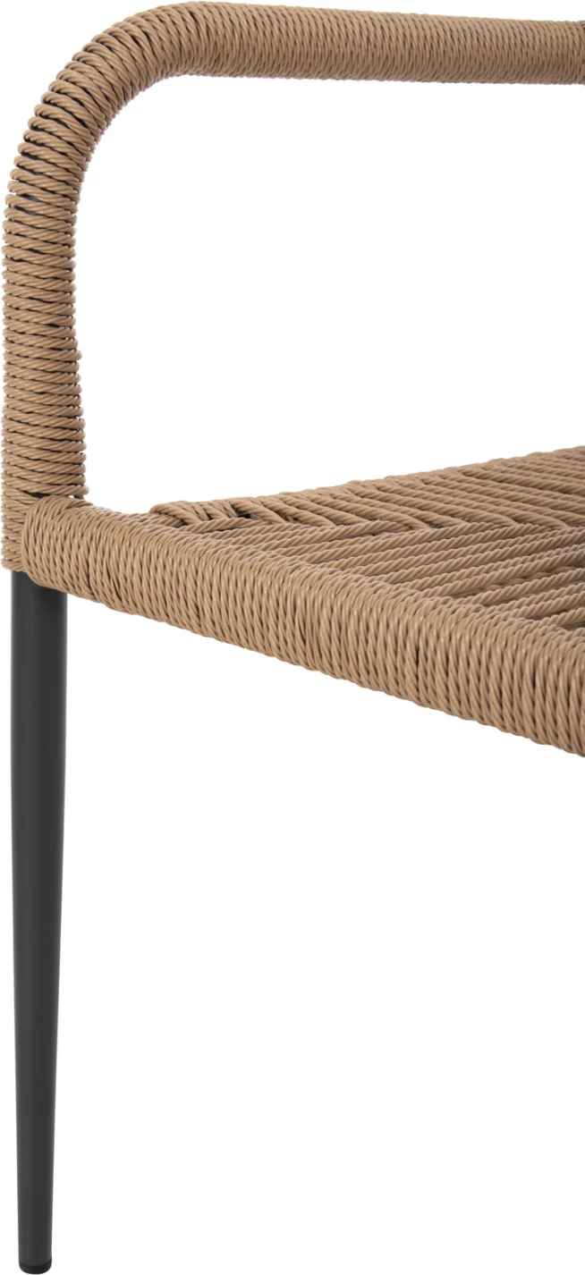 Karrige alumini gri me litar PE bezhë FH5771.02 55x63x82 cm