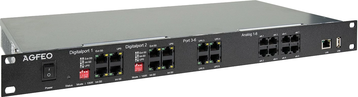 Pajisje rrjeti AGFEO ES 548 IT, 1U, e zezë