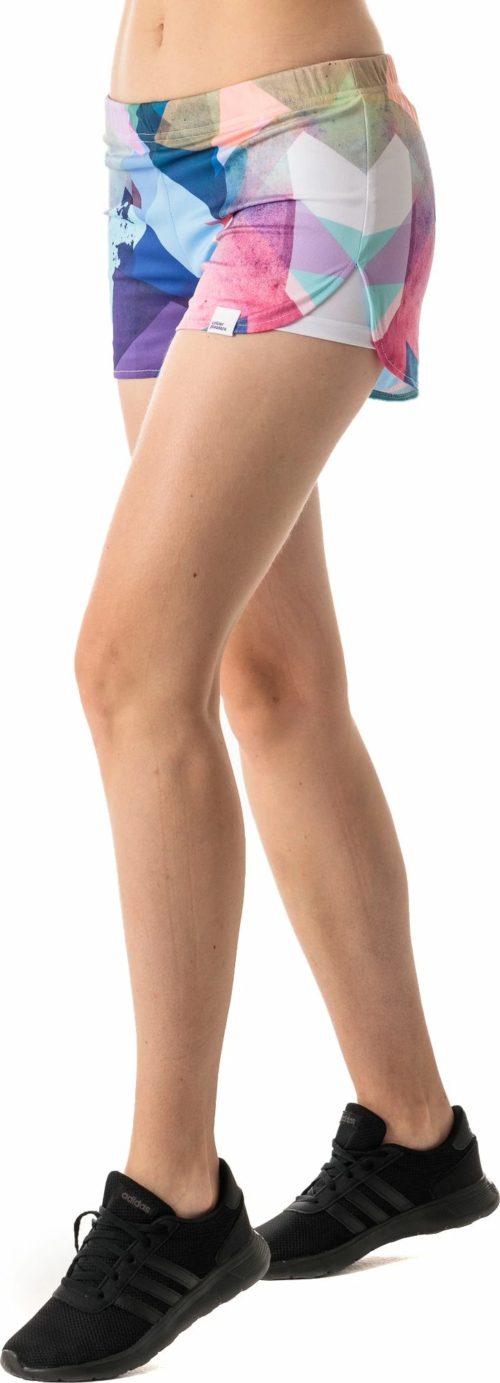 Shorce sportive për femra Colour Pleasure CP-020 XS-S blu-kuqe