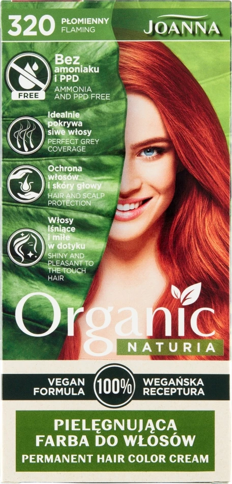 Ngjyrë për flokë Joanna Naturia Organic 320 Flame për femra