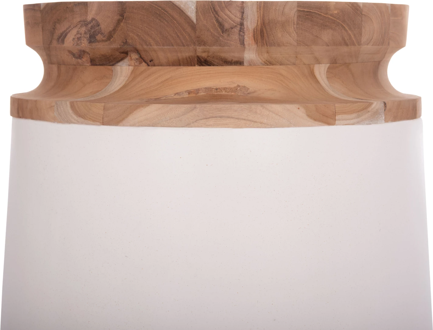Vazo dekorative për dysheme, LINTER FH4662.02L, fibër-cement, ngjyrë e bardhë, dru tik, 41x47cm
