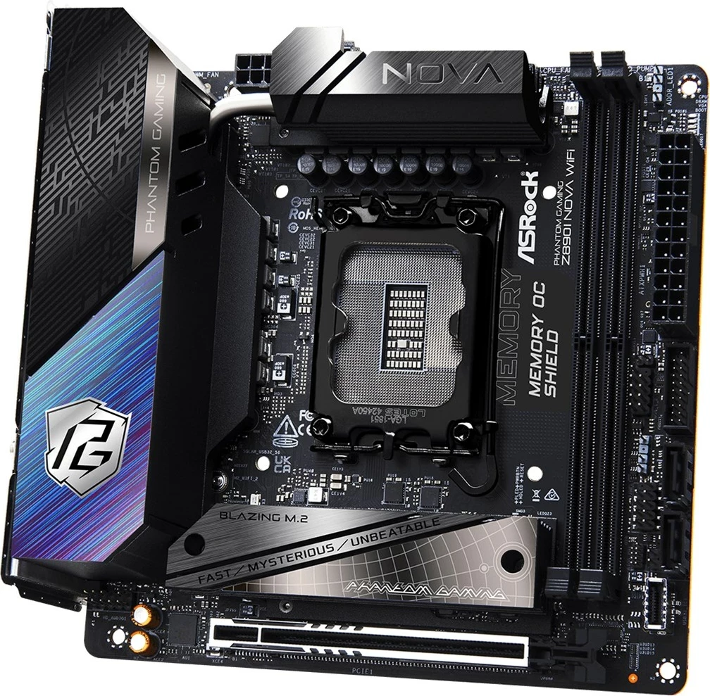 Pllakë amë Asrock Phantom Gaming Z890I Nova WiFi, mini ITX, Socket LGA 1851, e zezë